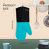 sungwoo Extra Long Silicone Oven Mitts, Heat Resistant Gloves with Non-Slip Grip for BBQ, Baking & Cooking