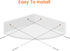 Set 3 12 Inch Homode Floating Corner Shelves, of Wood Corner Wall Shelves with Wire Hole, Deep Hanging Corner Display
