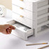 Lurrose Drawer Vanity Organizer, Compact Storage Box with 4 Drawers for Makeup, Office, Dorm, Desk