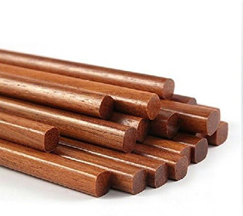 Wooden Chopsticks, 10 Pairs Reusable Dishwasher Safe, Handmade Iron Wood, Natural Healthy for Cooking, Eating,