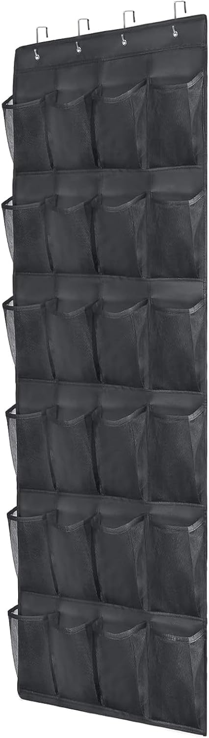 Over the Door Shoe Organizer 24 Extra Large Pockets Hanging Shoe Rack