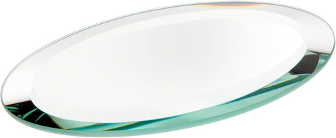Plymor 3" x 5" Oval Beveled Glass Mirror - 5mm Thick, Pack of 3