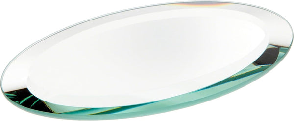 Plymor 3" x 5" Oval Beveled Glass Mirror - 5mm Thick, Pack of 3