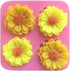 3D Daisy Rose Flowers Silicone Mold Fondant Mould for Cupcake Cake Decorating Tool Chocolate Gumpaste Mold Sugarcraft Bakeware (4flowers molds)
