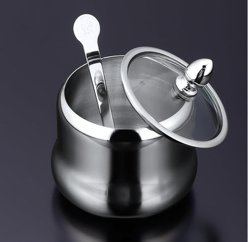 18/8 Set 3 Tenta Tenta Kitchen Stainless Steel Seasoning Box Condiment Jar Spice Jar Spice Rack Condiment Cruet Bottle
