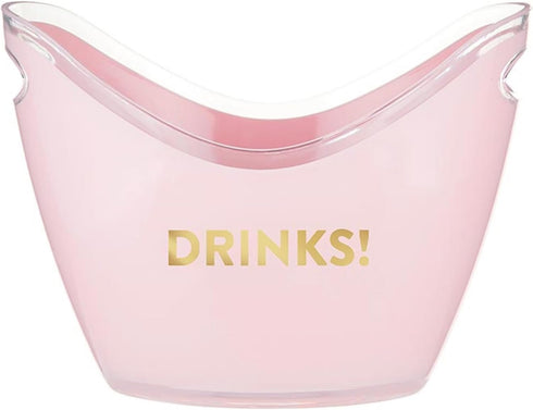 Slant Collections Acrylic Beverage Tub - Ice Bucket for Parties, 10.8" W x 8" H x 8" D