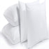 Niagara 4 Pack Pillow Protectors, Standard 20x26 Inches, Lab Certified Ultra Fresh Treated Cotton Zipper Covers White