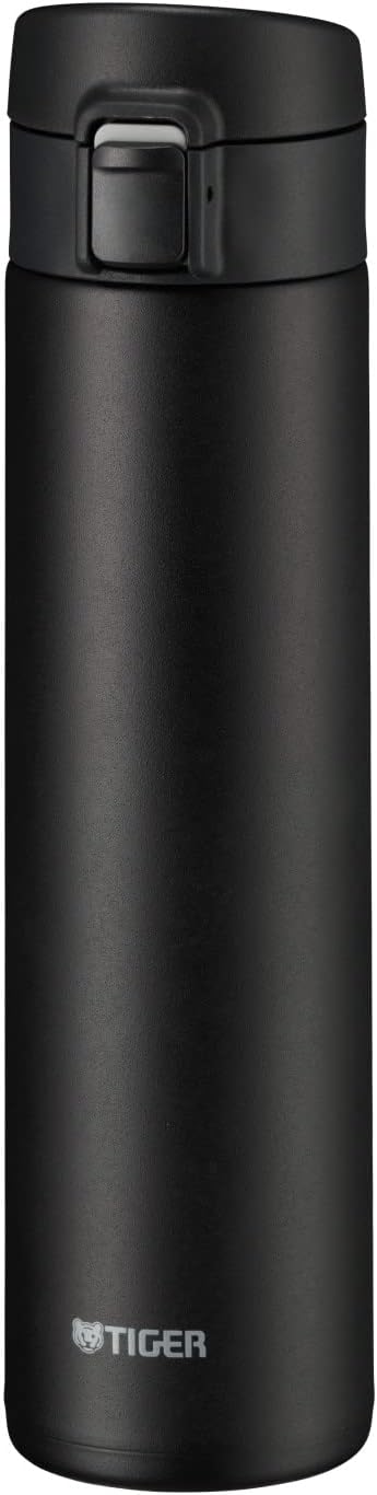TIGER MKA-K060KK Water Bottle - 13.6 fl oz (600 ml), One-Touch, Lightweight, Vacuum Insulated, Black