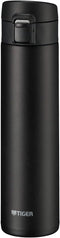 TIGER MKA-K060KK Water Bottle - 13.6 fl oz (600 ml), One-Touch, Lightweight, Vacuum Insulated, Black