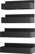 Magnetic Spice Rack for Refrigerator, Kitchen Organizer and Storage Shelf, Black (4 Pack)