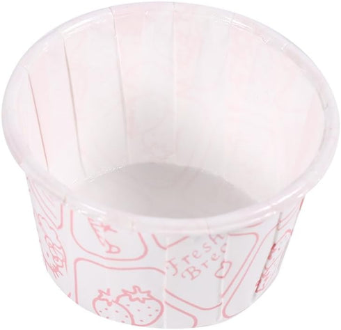 Fdit 100pcs Paper Cake Cupcake Liner Case Wrapper Muffin Baking Cup for Party Wedding Xmas - 7 Colors (White)