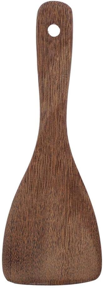 Fdit Kitchen Cooking Tool Shovel, Wooden Spatula Fried Rice Turner Utensils for Cooking Roasting (Semicircular)