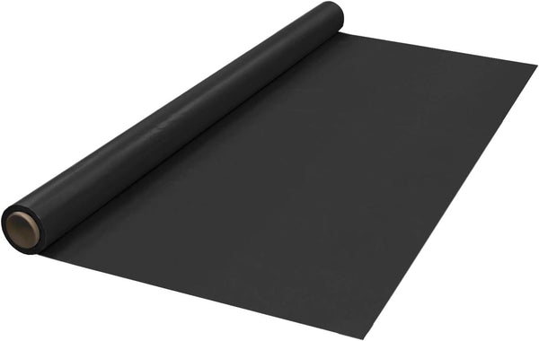 Party Essentials Plastic Banquet Table Roll, 40" x 100', Available in 27 Colors, Black