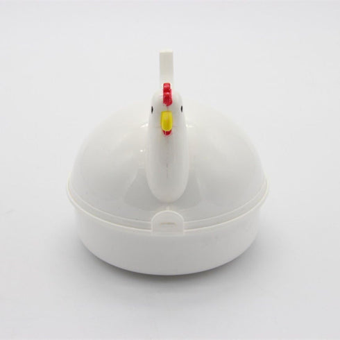 Chicken Shape Microwave Egg Cooker - 4 Eggs Capacity Boiler Steamer Poacher for Omelet & Hard-Boiled Egg