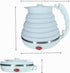 Travel Kettle Electric, Portable Collapsible Tea Kettle, Food Grade Silicone, Auto Shut Off (White)