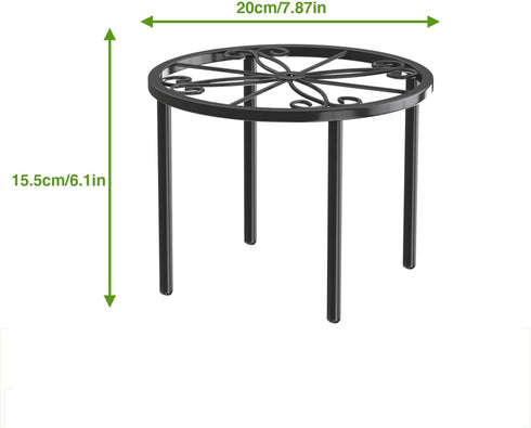 1 PCS-7.9 bussdis Plant Stand IN Flower Pot Stand Plant Rack for Indoor and Outdoor Courtyard Gardens Black