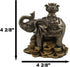 Ebros Small Feng Shui Elephant Carrying Wealth Pot - 4.25" Long Home Decor Accent Figurine