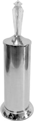 Splash Home Adora Stainless Steel Toilet Brush with Holder, Bowl Scrubber with Durable Cleaning Bristles, Hidden Brush with Splash Protective Disc Design - Chrome by Splash Home