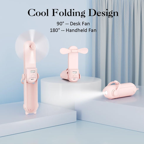 LifePlus Air Cooler 3 IN 1 Handheld Fan Personal Fan Small Pocket Fan Portable Desk Fan Speed Adjustable Flashlight by LifePlus