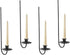 Batoslee Black Wall Candle Holder Set of 4, Stylish Metal Wall Mount