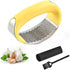 Angel's Peel Lounge Stainless Steel Garlic Press Rocker Set with Silicone Garlic