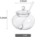 123Arts Clear Glass Sugar Bowl with Lid and Serving Spoon, 8 Ounces