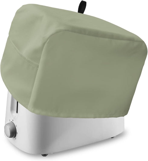 Toaster Cover 2 Slice, Sage Green Solid Color Dust-Proof Cover with Pockets for Kitchen Small Appliance