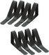 Adjustable Stainless Steel Tablecloth Clips for 1.5 inch Thick Table, Angle Clamps Table Cloth Holders (8, Black, One