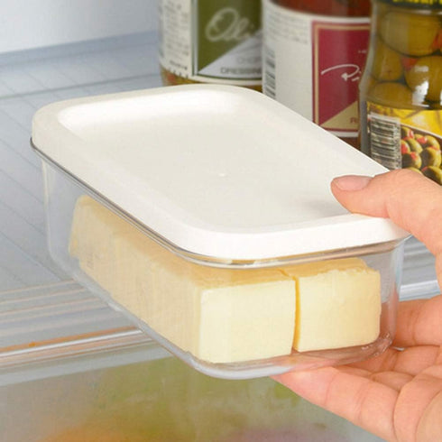 Bibabala Butter Dish with Lid Rectangle Butter Keeper with Cutter Slicer for Easy Cutting and Storage, Butter Box