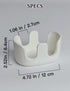 2-Slot Countertop Ceramic Sponge Holder, Dish Sponge Holder for Kitchen Sink, Keeps Sponges Dry & Clean, Rust-Free