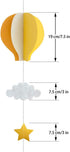 AZOWA Large Size Orange Hot Air Balloon Decorations - Pack of 8