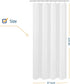 N&Y HOME RV Shower Curtain Liner, Fabric 47 x 64 inches, Washable, Water Repellent, White