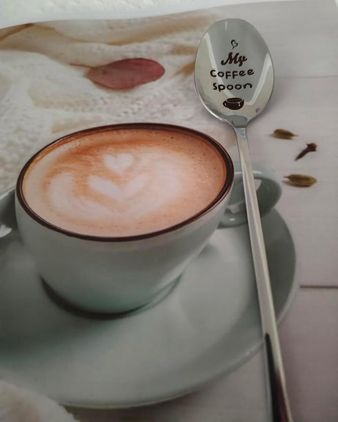 Coffee Gift Spoons for Women Men - Funny My Coffee Spoon for Dad, Wife, Christmas Birthday Gift for Friends