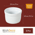 Ramekins Set of 6, 8 oz White Porcelain Dipping Sauce Dishes for Baking, Souffle, and Custard