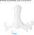 uxcell 2pcs 6" White Plastic Folding Easel Plate Holder for Decorative Picture Frames
