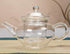 123Arts Small Tea Pot, Glass Teapot with Infuser, 8 Oz Kettle for Loose Tea with Lid
