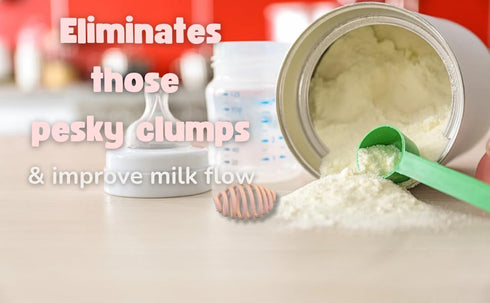 Baby Bottle Formula Whisk Silicone Mixing Ball to Eliminate Clumps & Reduce Bubbles Fast, Smooth Formula Blending