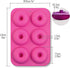 6-Cavity Silicone Donut Mold, Non-Stick Bagel Mold, Food Grade Silicone, BPA Free, 3 Pcs