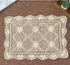 2 pc,11"x23",Beige ABREEZE Handmade Crochet Tablecloth, Cotton, Chrysanthemum Tablecloth for Dining Table, Furniture