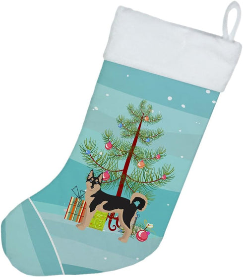 Caroline's Treasures CK3831CS Gerberian Shepsky #2 Christmas Tree Stocking, Holiday Decor for Fireplace