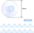 12pcs 40mm Clear PVC Suction Cup Pads, Extra Strong Adhesive Holder for Home Kitchen and Bathroom