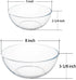 5 Inch Glass Mixing Bowls Set, Round Salad Bowls, Small Kitchen Bowls, Set of 3