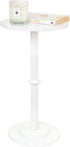 Elegant White Small Round Side Table for Limited Spaces