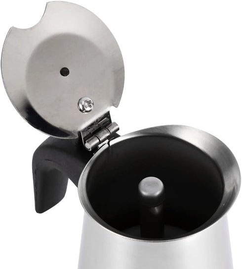 Yosoo Coffee Maker Pot, 100ml/200ml/300ml/450ml Stainless Steel Pot Espresso Coffee Maker for Home Office Use,