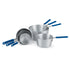 2.75-Quart Wear-Ever Tapered Aluminum Sauce Pan with Silicone Grip, Blue Cool Handle by Vollrath