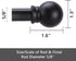 2 Pack Black Curtain Rods for Windows 32 to 48 Inch, 5/8 Inch Decorative Heavy Duty Metal Curtain Rod Set with Brackets
