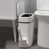 14 3.7 Set Bathroom Trash Can with Lid, Liter/ Gallon Bathroom Trash Can and Toilet Brush for Restroom, Bedroom, Living