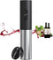 DTB Electric Wine Bottle Opener, Rechargeable Automatic Wine Opener with Foil Cutter, Stainless Steel (Battery Type)