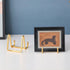 Plate Holder Easel Display Stand - 3 inch Metal Plate Stands for Display - Tabletop Picture Stand - Gold Iron Easels for Display Pictures | Photo Frames | Book | Decorative Plates | Plaque - 4 Pack
