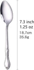 Iced Tea Spoon Set for 12 Coffee Spoon 7.9 -Inch Stainless Steel Spoon Set Ice Cream Spoon Long Spoon Dessert Spoon Milkshake Spoon, Silver